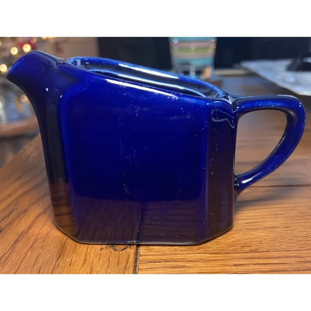 Hall China 1970s-80s Tea For‎ Two Colbalt Blue 3 Piece Set MCM Fiesta Ware Match